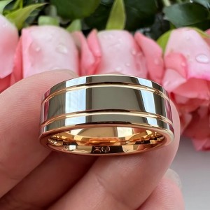 Trouwringen Wolfraam - Gwen - Zilver en Rosé goud