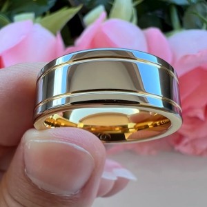 Trouwringen Wolfraam - Gwen - Zilver en Goudkleur