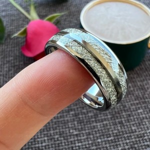 Trouwringen wolfraam zilver kleur - Lilly