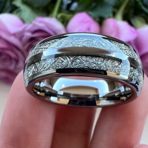 Trouwringen wolfraam zilver kleur - Lilly