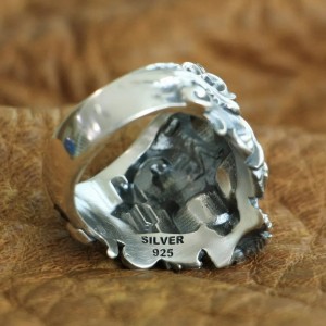 Skull ring met vrijmetselaar symbool
