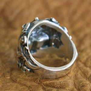 Skull ring met vrijmetselaar symbool