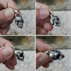 Skull hanger Hellride - 925 Zilver