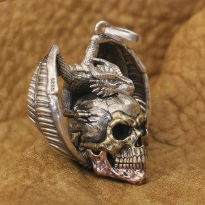 Draak en Skull Hanger - In twee varianten - 925 ZIlver