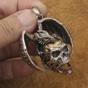 Draak en Skull Hanger - In twee varianten - 925 ZIlver