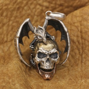 Draak en Skull Hanger - In twee varianten - 925 ZIlver
