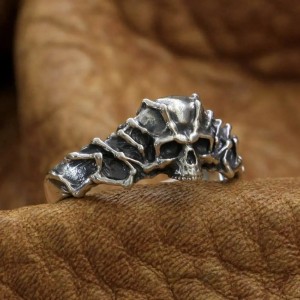 Skull ring - Bone - 925 Zilver