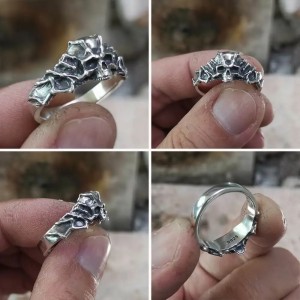 Skull ring - Bone - 925 Zilver