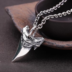Haaientand hanger - 925 zilver