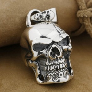 Grote Skull Hanger - 925 Zilver