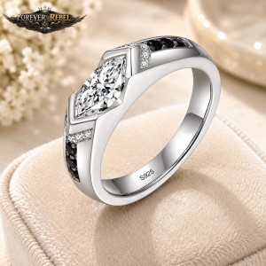 Luxe moissanite ring Autumn in 3 varianten