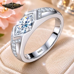 Luxe moissanite ring Autumn in 3 varianten