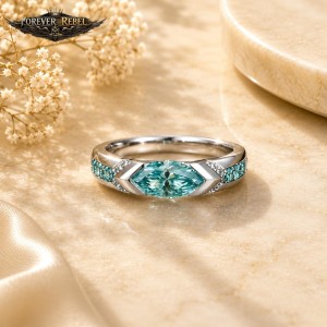 Luxe moissanite ring Autumn in 3 varianten