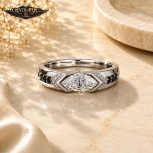 Luxe moissanite ring Autumn in 3 varianten
