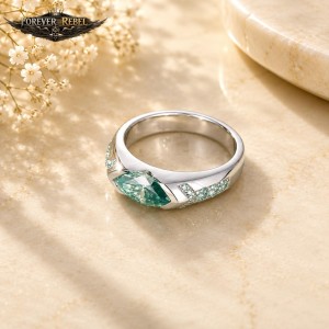 Luxe moissanite ring Autumn in 3 varianten