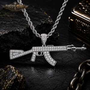 Frozen Arsenal AK-47 hanger 84 Moissanites
